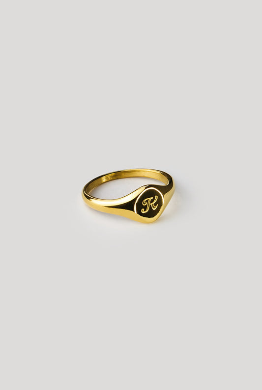 K Gold Signet Ring