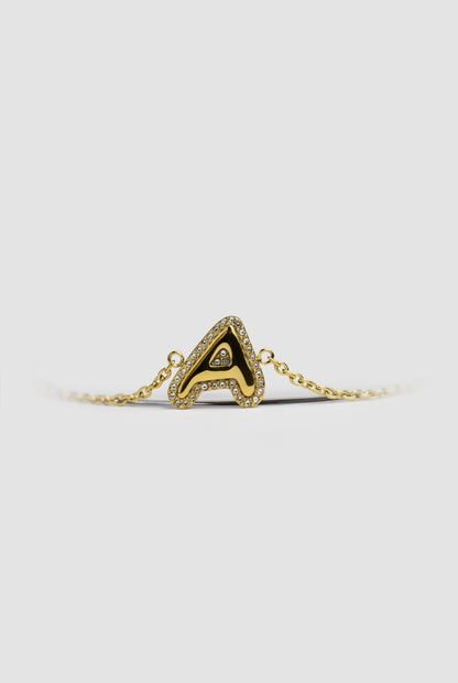 A Gold Initial Letter Bracelet