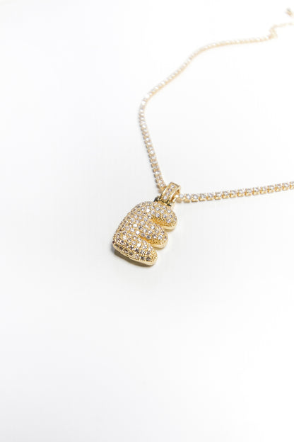 Z Bubble Letter Pendant - Gold
